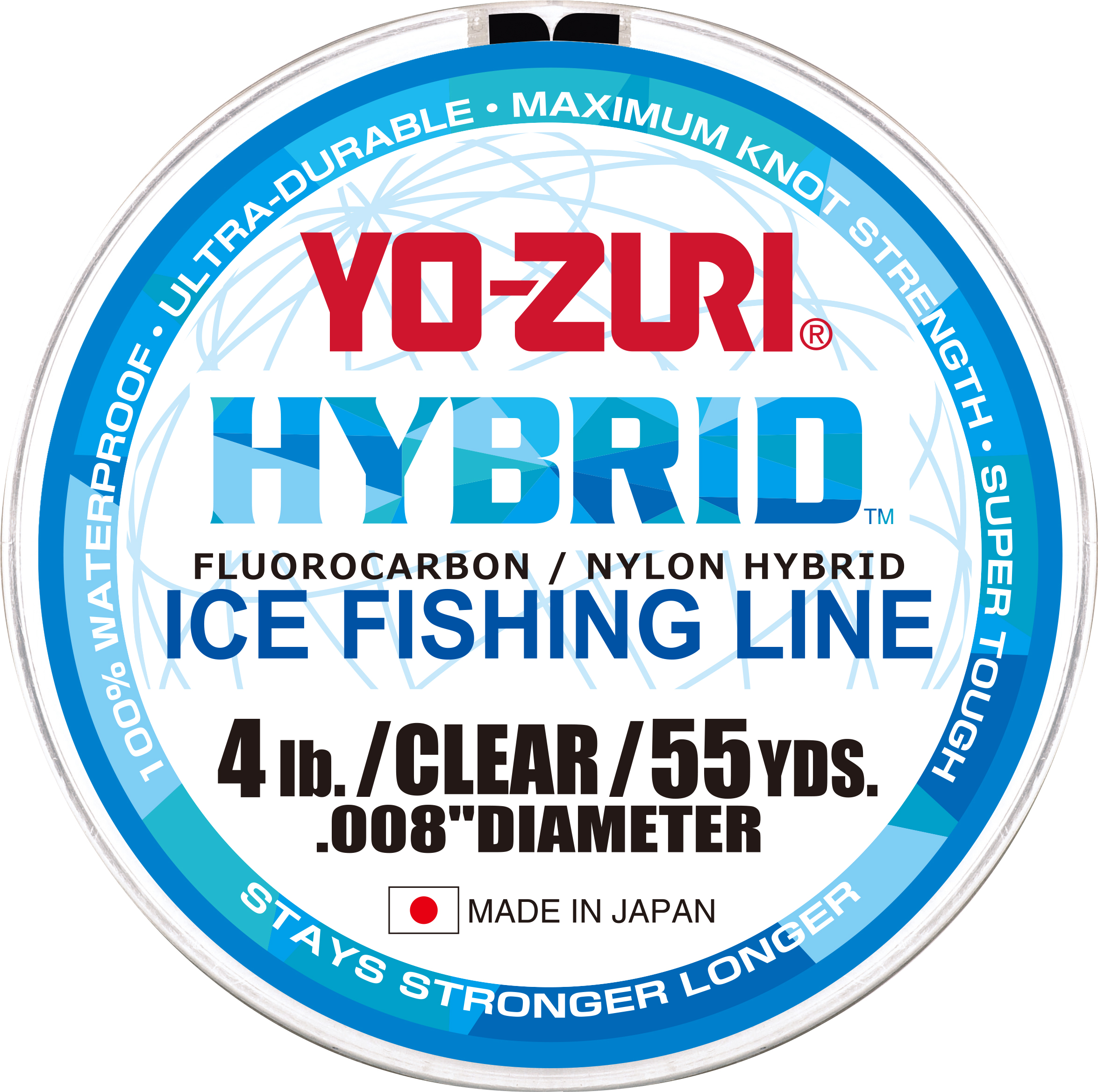 Yo-Zuri Fluorocarbon Nylon Hybrid Fishing Line 8 LB 275 Yards Clear Mono  756791150010